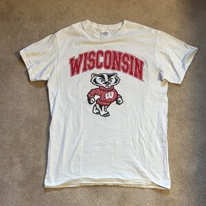 Wisconsin White T-Shirt